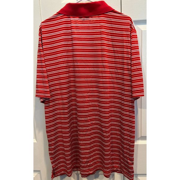 NFL Football‎ Tampa Buccaneers Polo Shirt size XXL, Red White Stripe, Team Logo - Picture 2 of 4